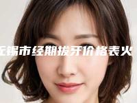 无锡市经期拔牙价格表火热出炉一览-无锡市经期拔牙价格
