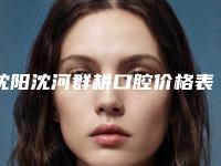 沈阳沈河群耕口腔价格表预览附烤塑牙冠案例
