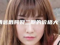 清远唇腭裂二期的价格大概是多少哪家医院做的比较好