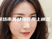 廊坊市鼻缺损医院上榜名单前十位技术口碑突出（廊坊市鼻缺损整形医院）