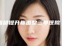 面部提升瘦面整三甲医院推荐：面部提升瘦面医院前30位哪家医