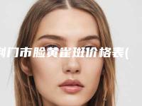 荆门市脸黄雀斑价格表(费用)，知名专家坐诊-荆门市脸黄雀斑美容价钱需要多少